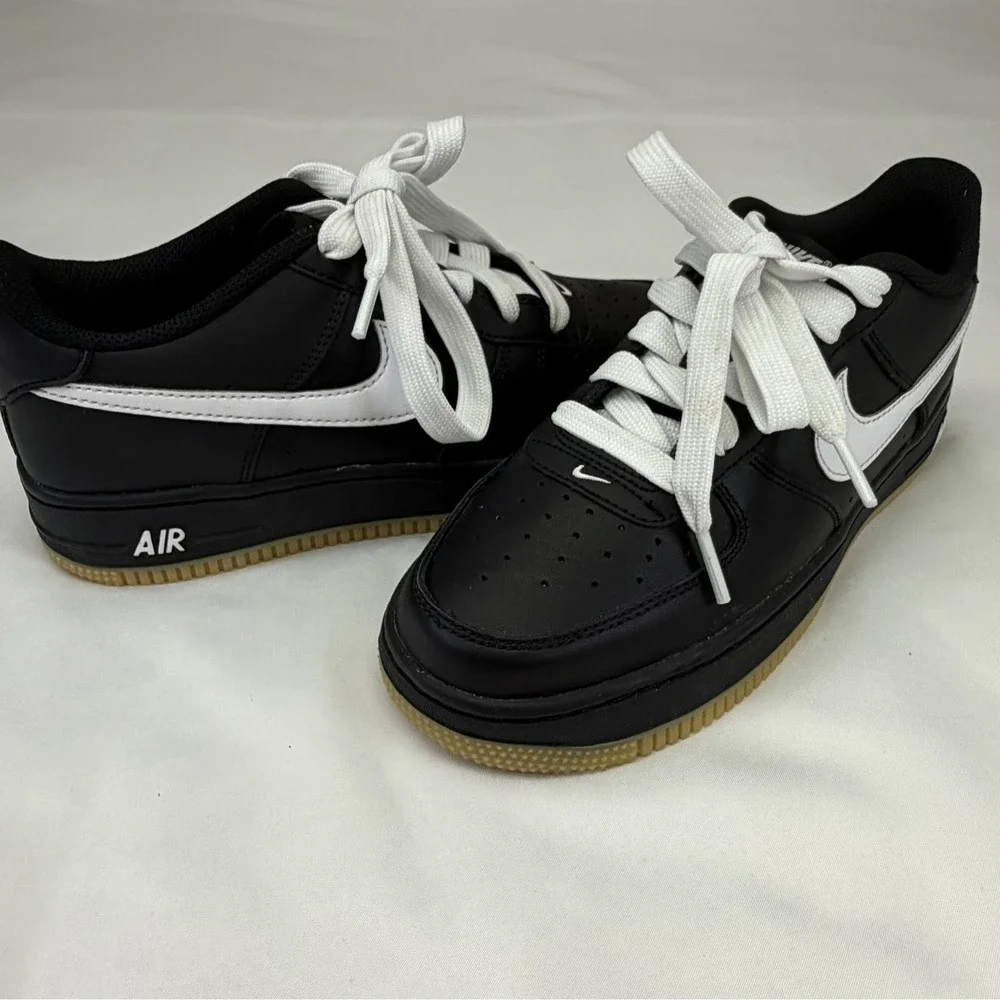 Nike Air Force 1 LV8 Black/White Gum Light Brown Big Kids Y 5.5 W 7 IB8845-001